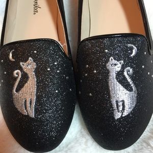 NEW Paprika Kitty Cat Moon Stars Flats 6.5